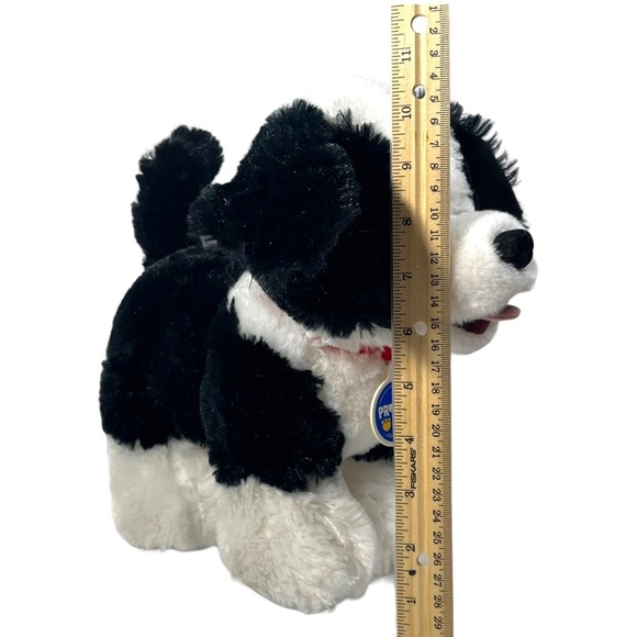 Build a Bear Border Collie Dog Stuffed Animal Plush BAB Black White Promise Pets - Picture 10 of 13
